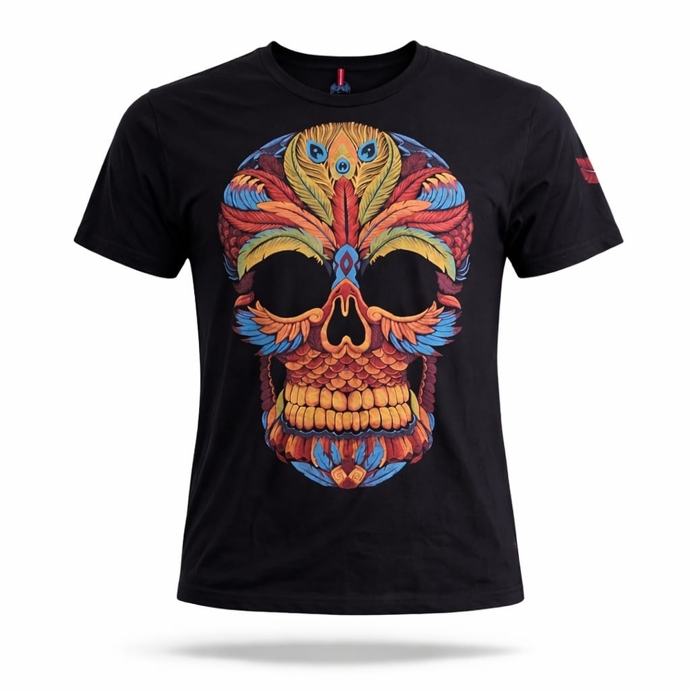 Black Graphic Skull T-Shirt